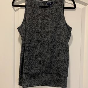 Black sleeveless blouse